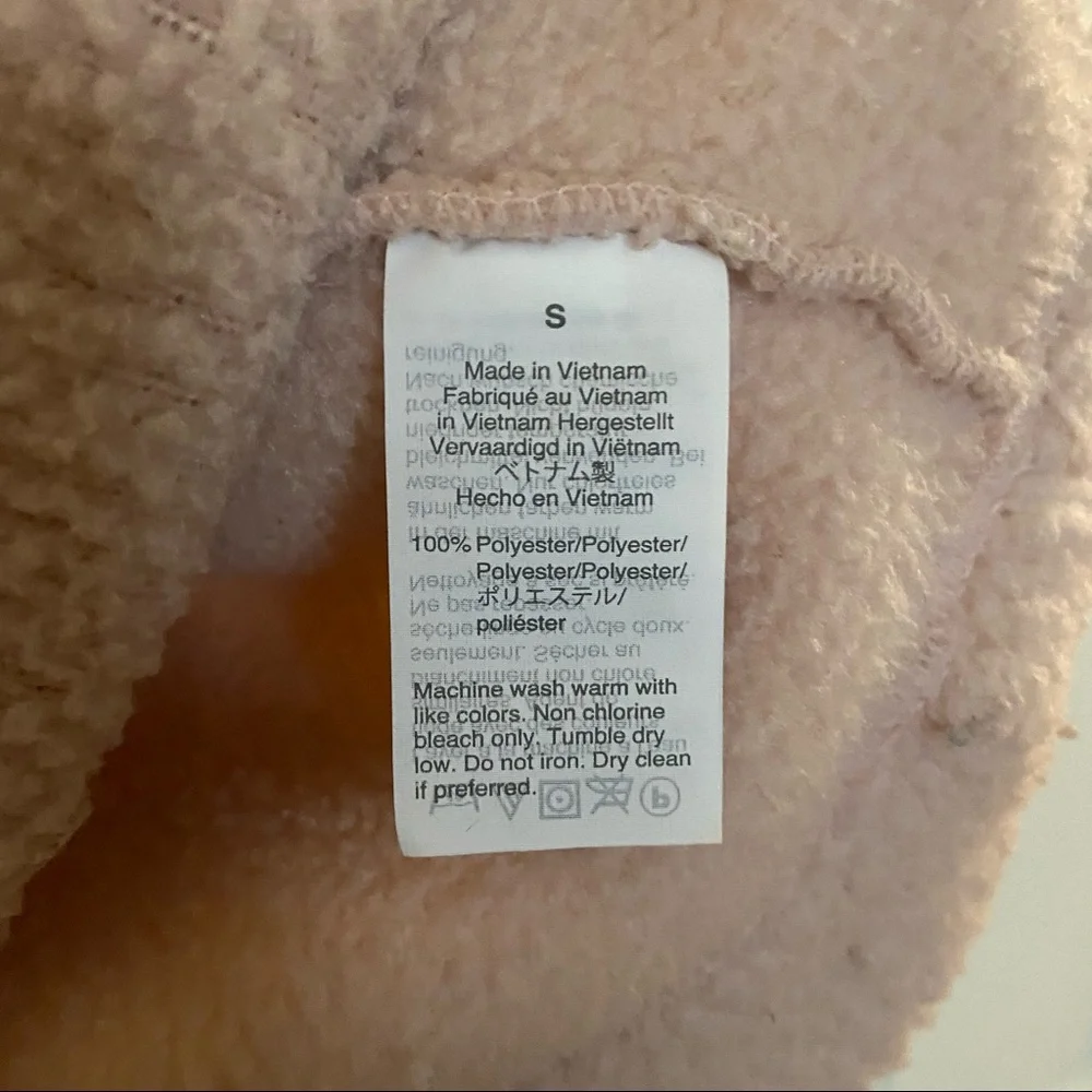 J. Crew Polartec Pink Fleece Sherpa Half Zip Jacket Size Small - Picture 5 of 6